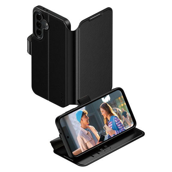 Ovitek Wallet Kickstand za Samsung Galaxy A37, Črna, PanzerGlass