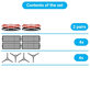 Komplet nadomestnih delov za Mova Z60 Ultra Roller (2 para glavnih krtač, 4x Filter, 4x Stranska krtača)