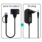 USB 3.0 / USB-C na SATA adapter za 2.5" in 3.5" HDD/SSD, z napajalnikom