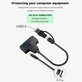 USB 3.0 / USB-C na SATA adapter za 2.5" in 3.5" HDD/SSD, z napajalnikom