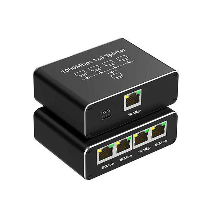 4-portno gigabitno Ethernet stikalo, RJ45, 1000 Mbps
