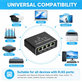 4-portno gigabitno Ethernet stikalo, RJ45, 1000 Mbps