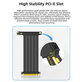 PCIe 4.0 x16 riser kabel za grafično kartico, 20cm, črn
