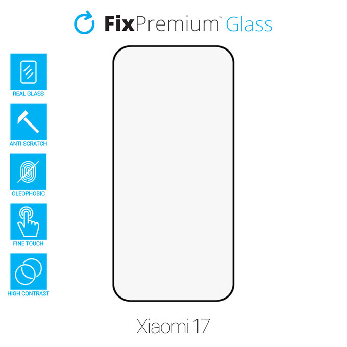FixPremium FullCover Glass - Kaljeno steklo za Xiaomi 17