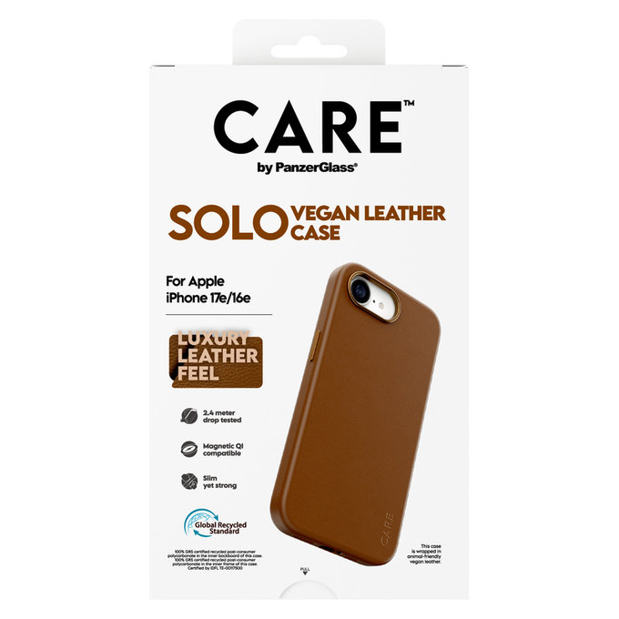 Ovitek Solo za iPhone 17e/16e, Rjava, PanzerGlass