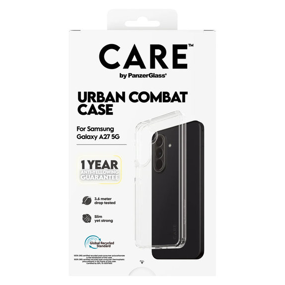 Ovitek Urban Combat za Samsung Galaxy A27, Prozorna, PanzerGlass