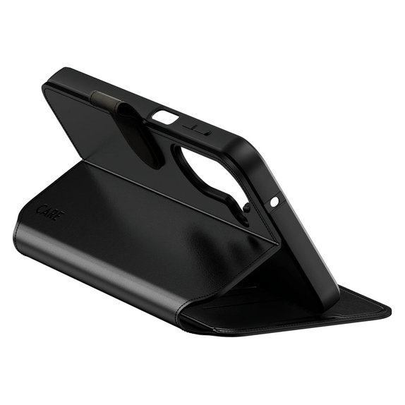 Ovitek Wallet Kickstand za Samsung Galaxy A27, Črna, PanzerGlass