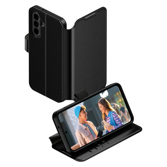 Ovitek Wallet Kickstand za Samsung Galaxy A27, Črna, PanzerGlass