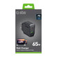 Potovalni adapter USB-A/USB-C, GaN, 65 W PD, črna, SBS