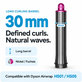 Dolg nastavek za kodranje za Dyson Airwrap HS01, HS05, 30 mm, Nickel / Fuchsia