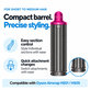Kratek nastavek za kodranje za Dyson Airwrap HS01, HS05, 40 mm, Nickel / Fuchsia