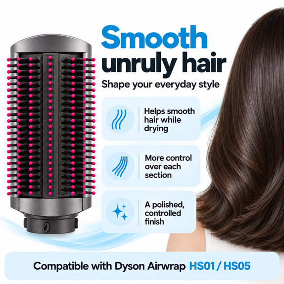 Čvrsta gladilna krtača za Dyson Airwrap HS01, HS05, Iron / Fuchsia