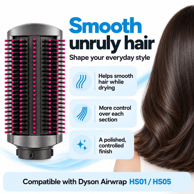 Čvrsta gladilna krtača za Dyson Airwrap HS01, HS05, Iron / Fuchsia