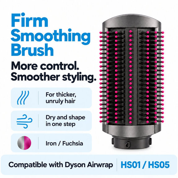 Čvrsta gladilna krtača za Dyson Airwrap HS01, HS05, Iron / Fuchsia
