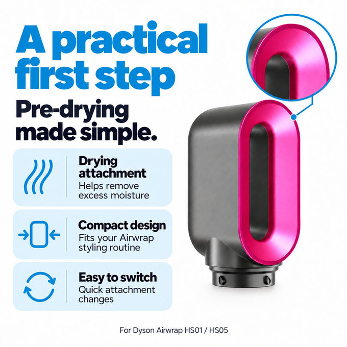 Nastavek za hitro sušenje za Dyson Airwrap HS01, HS05, Iron / Fuchsia