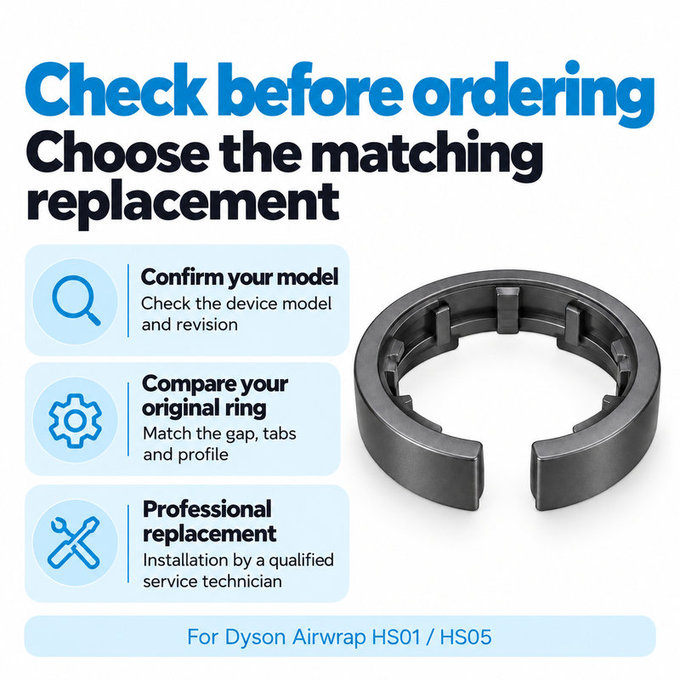 Zaklepni obroč nastavka za Dyson Airwrap HS01, HS05