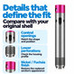 Ohišje glavnega dela za Dyson Airwrap HS01, HS05, Nickel / Fuchsia