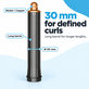 Dolg nastavek za kodranje za Dyson Airwrap HS01, HS05, 30 mm, Nickel / Copper