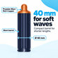 Kratek nastavek za kodranje za Dyson Airwrap HS01, HS05, 40 mm, Prussian Blue / Rich Copper