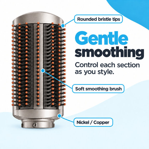 Mehka gladilna krtača za Dyson Airwrap HS01, HS05, Nickel / Copper