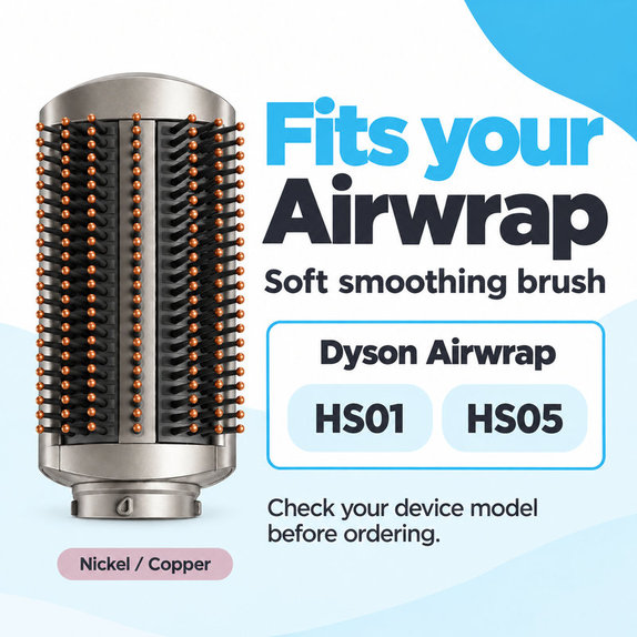 Mehka gladilna krtača za Dyson Airwrap HS01, HS05, Nickel / Copper