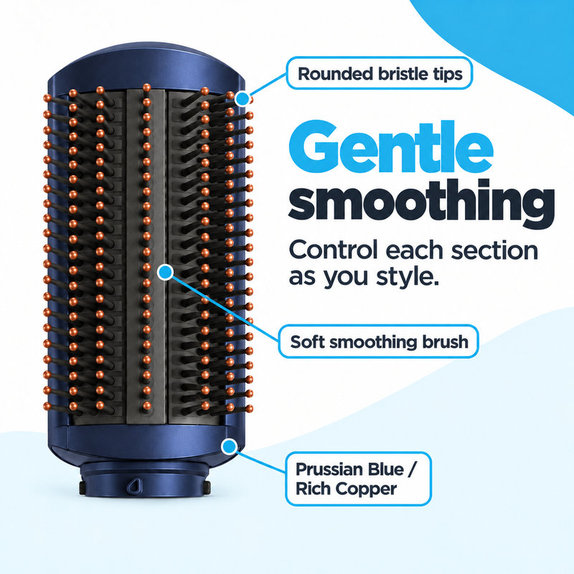 Mehka gladilna krtača za Dyson Airwrap HS01, HS05, Prussian Blue / Rich Copper