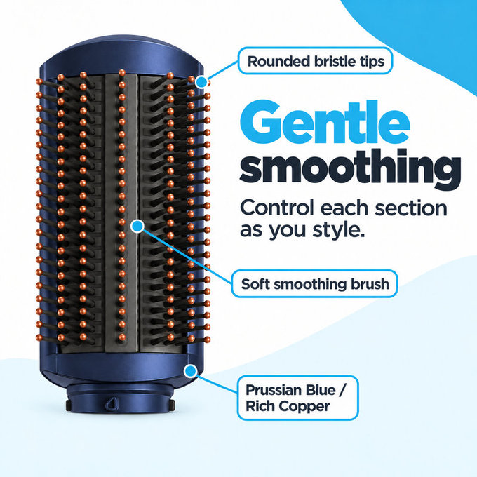 Mehka gladilna krtača za Dyson Airwrap HS01, HS05, Prussian Blue / Rich Copper