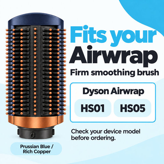 Čvrsta gladilna krtača za Dyson Airwrap HS01, HS05, Prussian Blue / Rich Copper