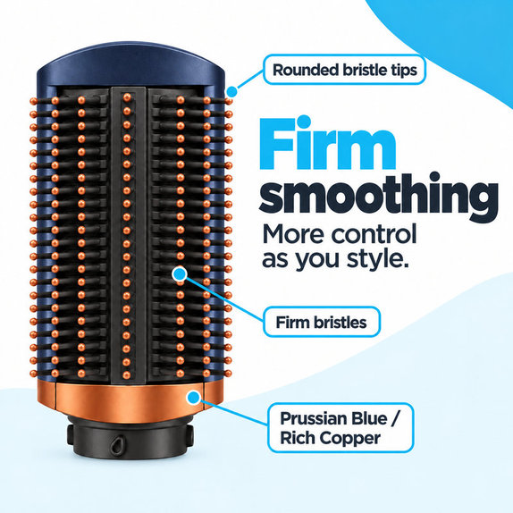 Čvrsta gladilna krtača za Dyson Airwrap HS01, HS05, Prussian Blue / Rich Copper