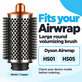 Velika okrogla krtača za volumen za Dyson Airwrap HS01, HS05, Nickel / Copper