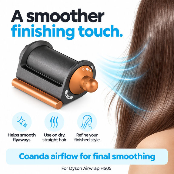 Gladilni in sušilni nastavek Coanda za Dyson Airwrap HS05, Nickel / Copper