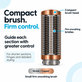 Majhna čvrsta gladilna krtača za Dyson Airwrap HS01, HS05, HS08, Nickel / Copper