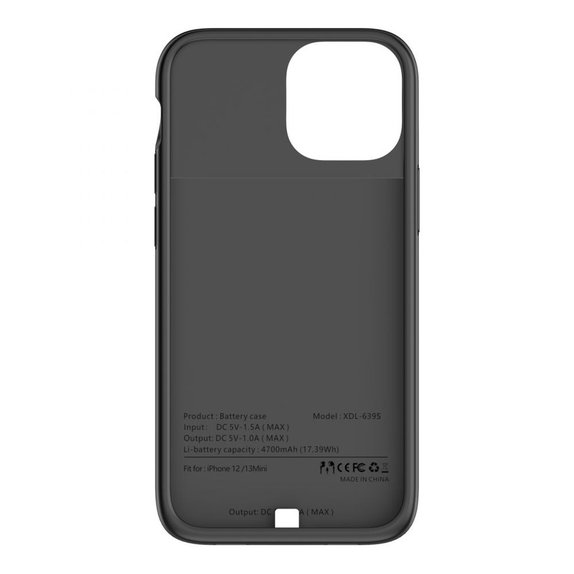 Powerbank Powercase 4700mAh za iPhone 12 Mini / 13 Mini, črna, Tech-Protect