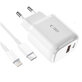 Omrežni polnilnik C20W 2-PORT PD 20W / QC3.0 + Lightning Cable, bela, Tech-Protect