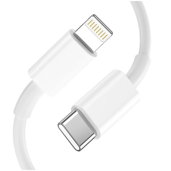 Omrežni polnilnik C20W 2-PORT PD 20W / QC3.0 + Lightning Cable, bela, Tech-Protect