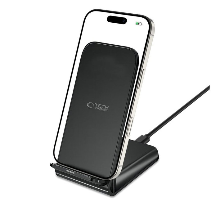 Brezžični polnilnik QI15W-S2 15W, črna, Tech-Protect