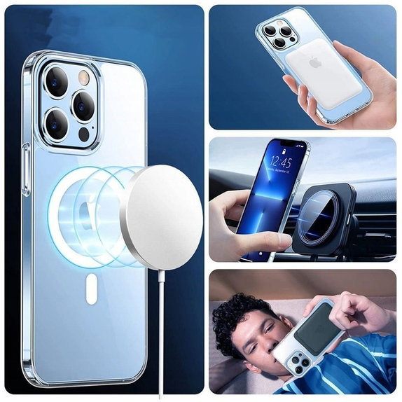 Ovitek FlexAir Hybrid MagSafe za Samsung S23, prozorna, Tech-Protect