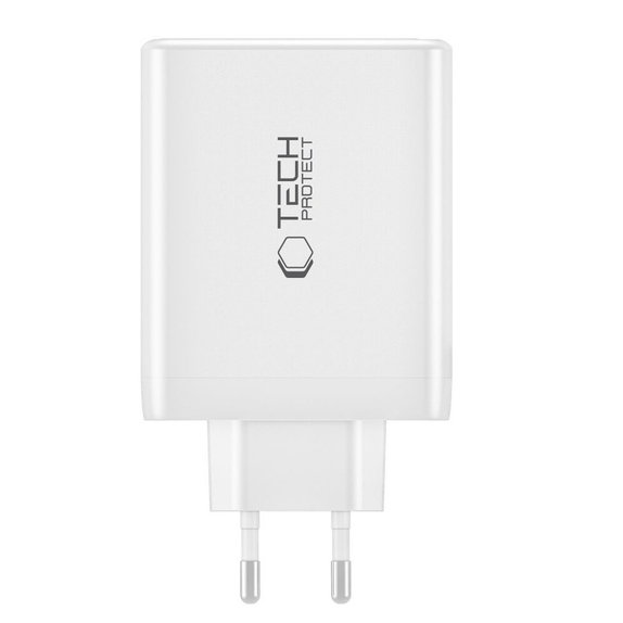 Omrežni polnilnik NC100W-GAN 4-PORT PD 100W / QC3.0, bela, Tech-Protect