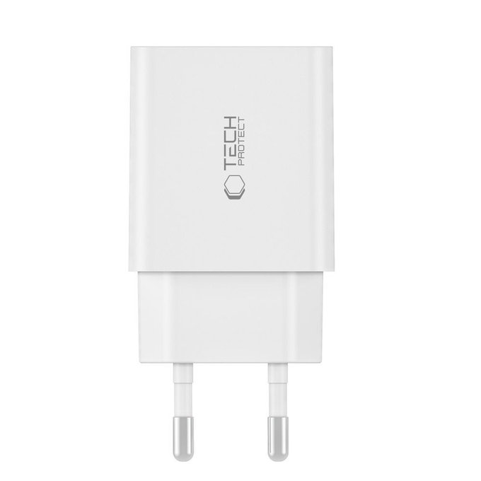 Omrežni polnilnik C35W 2-PORT PD 35W, bela, Tech-Protect