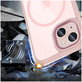 Ovitek MagMat MagSafe za iPhone 15, roza/prozorna, Tech-Protect