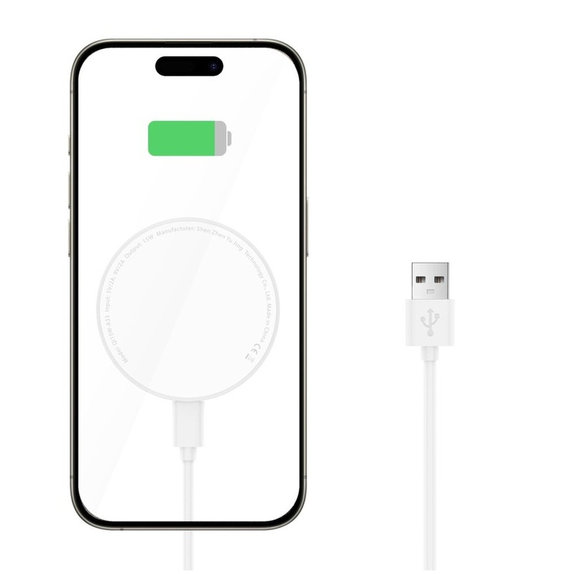 Brezžični polnilnik QI15W-A33 Magnetic MagSafe, bela, Tech-Protect