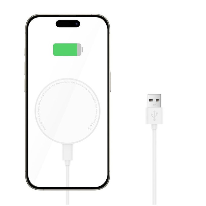 Brezžični polnilnik QI15W-A33 Magnetic MagSafe, bela, Tech-Protect