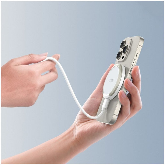 Brezžični polnilnik QI15W-A33 Magnetic MagSafe, bela, Tech-Protect