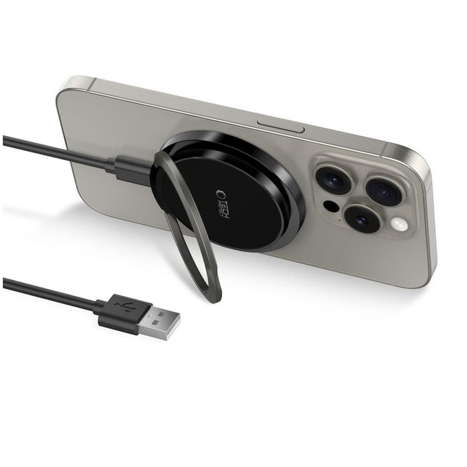 Brezžični polnilnik QI15W-A33 Magnetic MagSafe, črna, Tech-Protect