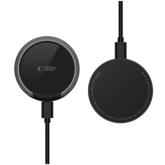 Brezžični polnilnik QI15W-A33 Magnetic MagSafe, črna, Tech-Protect