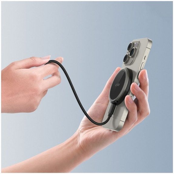Brezžični polnilnik QI15W-A33 Magnetic MagSafe, črna, Tech-Protect