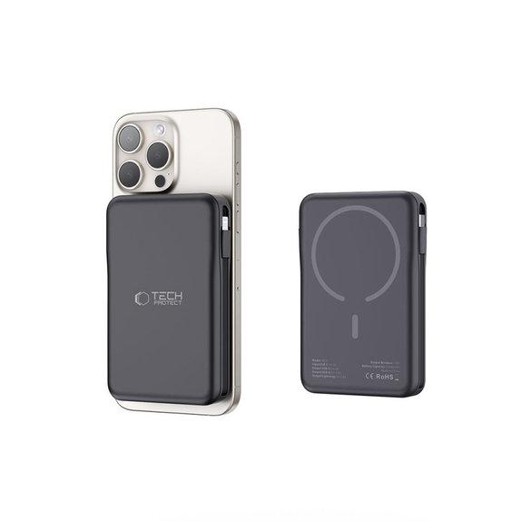 Powerbank PB31 Lifemag MagSafe 10000mAh, črna, Tech-Protect