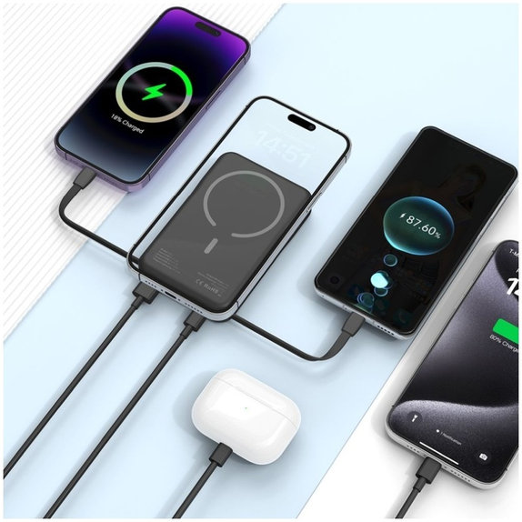 Powerbank PB31 Lifemag MagSafe 10000mAh, črna, Tech-Protect