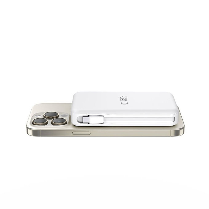 Powerbank PB31 Lifemag MagSafe 10000mAh, bela, Tech-Protect