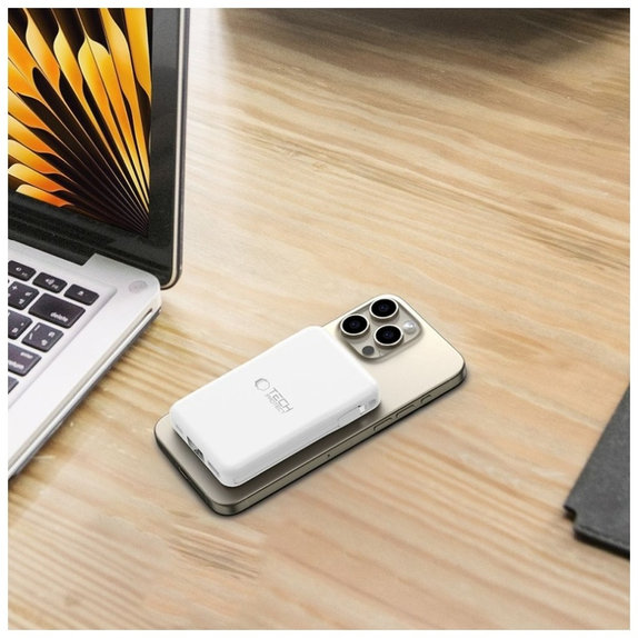 Powerbank PB31 Lifemag MagSafe 10000mAh, bela, Tech-Protect